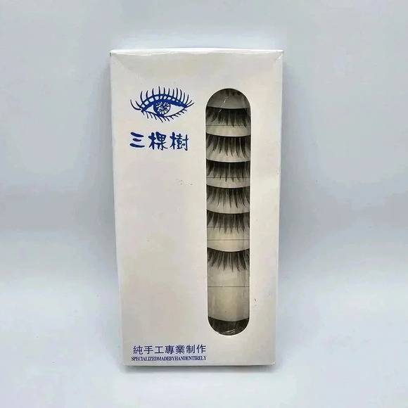 8 Pair of Faux Artificial Eyelashes Black Full Long Thick Hair Volume Set - Picture 1 of 5
